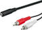 Готов аудио кабел PremiumCord Jack 3.5mm-2xCINCH F/M 1,5 m Готов аудио кабел