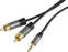 Audio kábel PremiumCord Jack 3.5mm-2xCINCH M/M 1,5 m Audio kábel