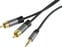 Audió kábel PremiumCord HQ Stereo Jack 3.5mm-2xCINCH M/M 3 m Audió kábel