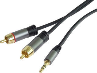 Аудио кабел PremiumCord HQ Stereo Jack 3.5mm-2xCINCH M/M 5 m Аудио кабел
