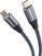 USB kabel PremiumCord USB-C to USB-C Braided Siva 1,5 m USB kabel