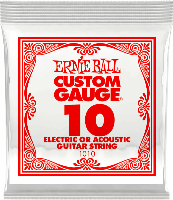 Cuerda de guitarra individual Ernie Ball P01010 Cuerda de guitarra individual