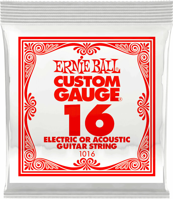 Cuerda de guitarra individual Ernie Ball P01016 Cuerda de guitarra individual