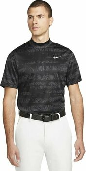 Polo Shirt Nike Dri-Fit Tiger Woods Advantage Mock Mens Polo Shirt Black/University Red/White 2XL - 1