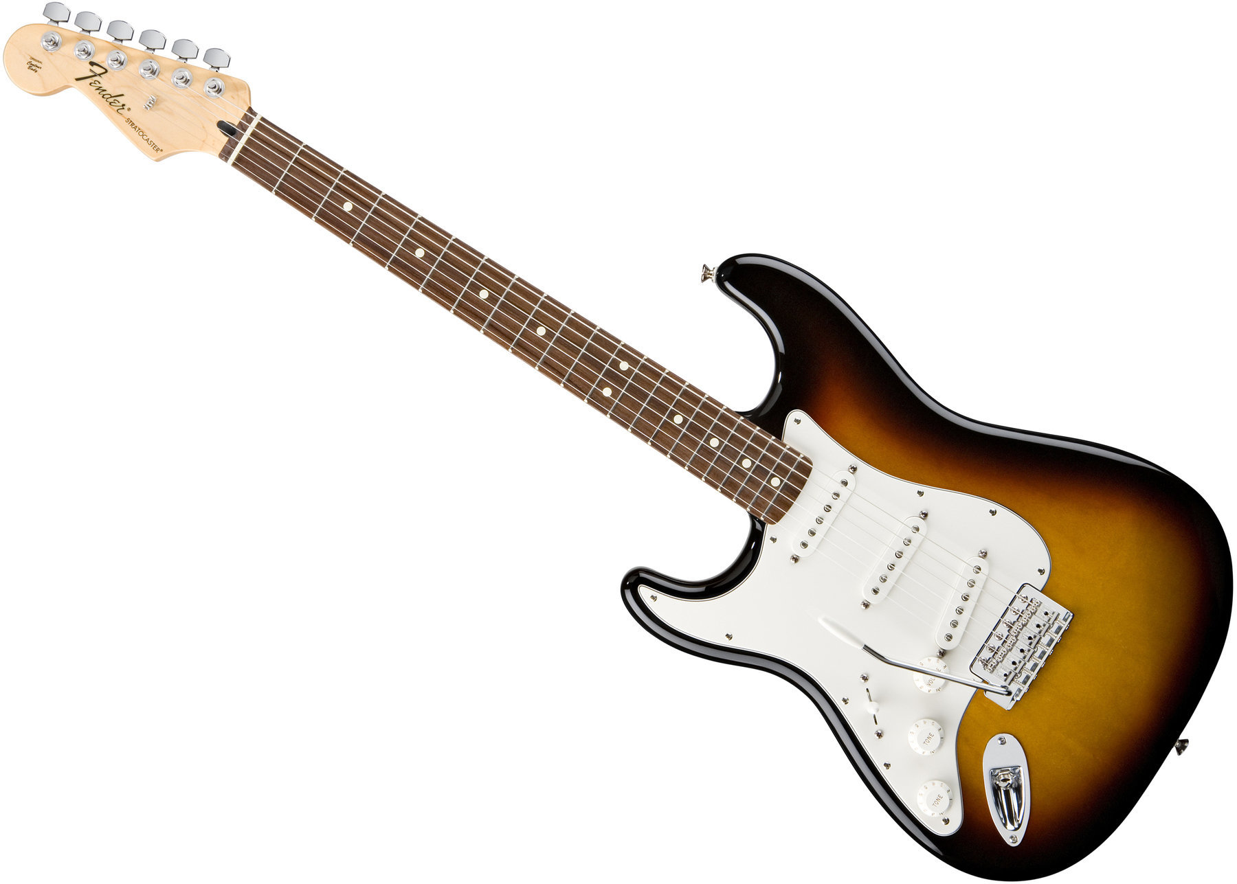Elektrická kytara pro leváka Fender Standard Stratocaster LH RW Brown Sunburst