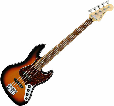 5-strängad basgitarr Fender Deluxe Jazz Bass V RW Brown Sunburst - 1