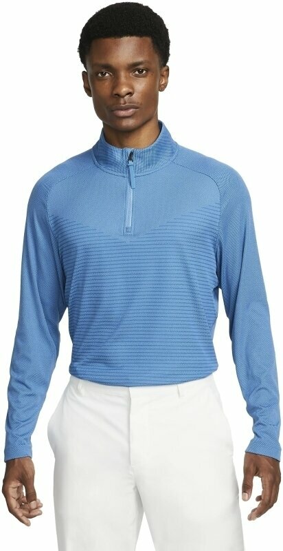 Polo Shirt Nike Dri-Fit ADV Vapor Mens Half-Zip Top Dark Marina Blue/Dutch Blue/Black L