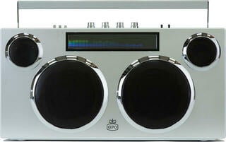Prenosni zvočnik GPO Retro Manhattan - Boombox Stereo Prenosni zvočnik Silver