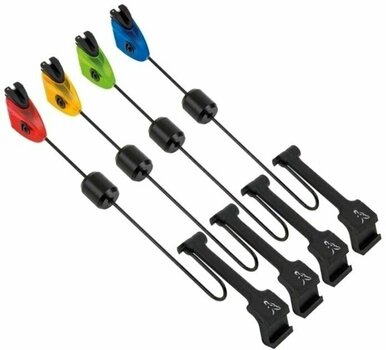 Fishing Bite Alarm Fox MK3 Swinger 4 Rod Set Blue-Green-Orange-Red Fishing Bite Alarm - 1