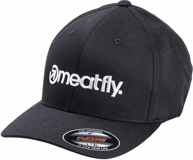 Kasket Meatfly Brand Flexfit Black L/XL Kasket