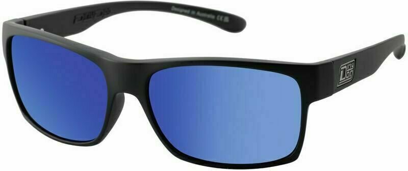Lifestyle Glasses Dirty Dog Furnace 53620 Satin Black/Grey/Blue Mirror Polarized Lifestyle Glasses
