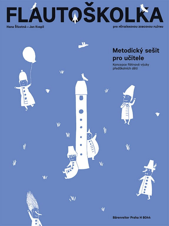 Music sheet for wind instruments Šťastná - Kvapil Flautoškolka - Metodický sešit pro učitele Music Book