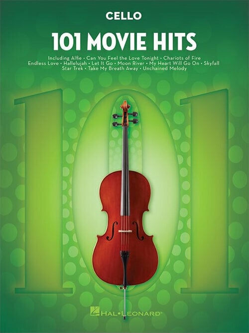 Music sheet for strings Hal Leonard 101 Movie Hits For Cello Music Book