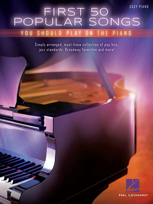 Noder til klaverer Hal Leonard First 50 Popular Songs You Should Play On The Piano Musik bog