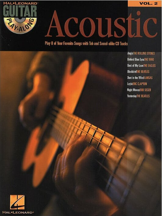 Nuotit kitaroille ja bassokitaroille Hal Leonard Guitar Play-Along Volume 2: Acoustic Nuottikirja