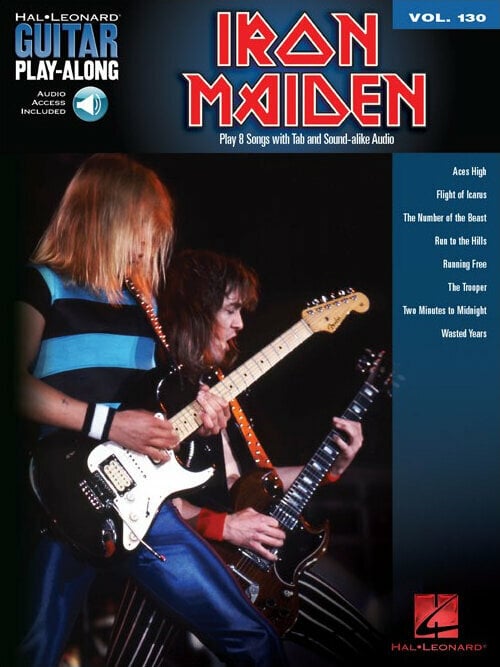Notblad för gitarrer och basgitarrer Iron Maiden Guitar Play-Along Volume 130 Musikbok