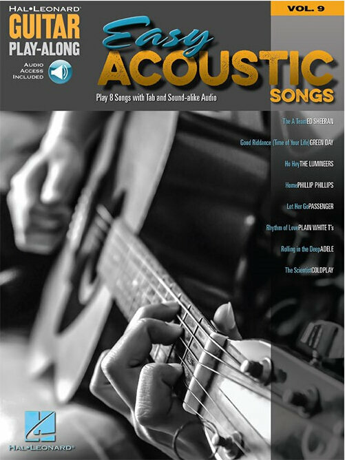 Notblad för gitarrer och basgitarrer Hal Leonard Guitar Play-Along Volume 9: Easy Acoustic Songs Musikbok