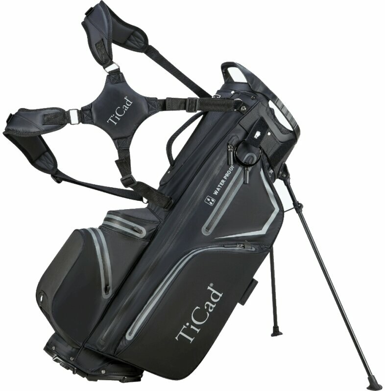 Golfbag Ticad Hybrid Stand Bag Premium Waterproof Black Golfbag
