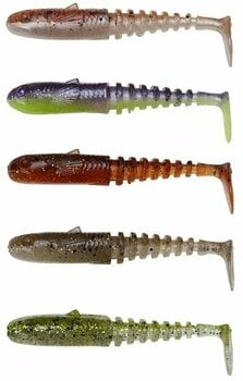 Rubber Lure Savage Gear Gobster Shad Clear Water Mix Smelt-Purple Glitter Bomb-Motoroil UV-Holo Baitfish-Ice Minnow 7,5 cm 5 g - 1