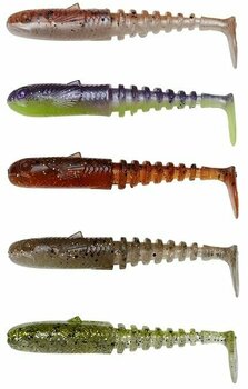 Rubber Lure Savage Gear Gobster Shad Clear Water Mix Smelt-Purple Glitter Bomb-Motoroil UV-Holo Baitfish-Ice Minnow 11,5 cm 16 g - 1