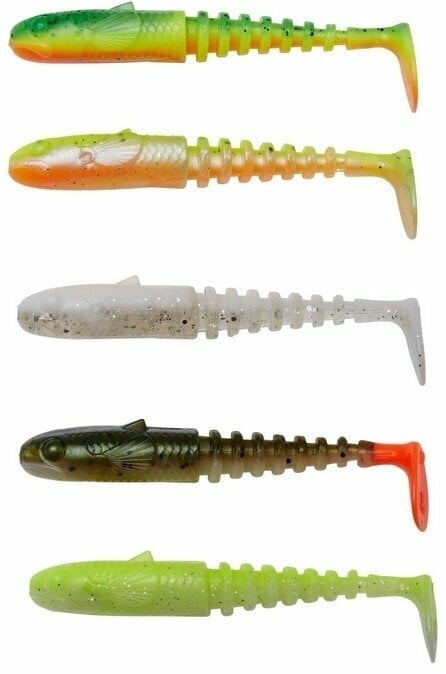 Силиконова примамка Savage Gear Gobster Shad Dark Water Mix Firecracker-Lemoncracker-White Flash-Olive Hot Orange-Fluo Yellow Glow 11,5 cm 16 g