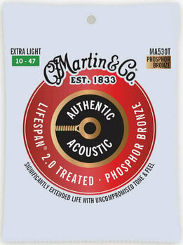 Cordes de guitares acoustiques Martin MA530T Authentic Lifespan - 1