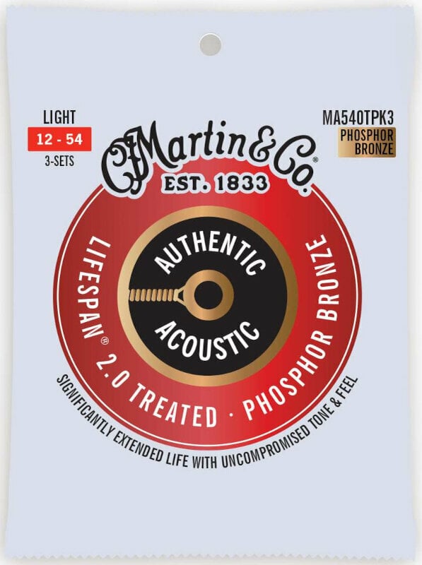 Corzi chitare acustice Martin MA540TPK3 Authentic Lifespan