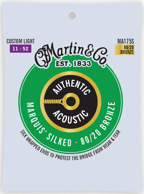 Cordes de guitares acoustiques Martin MA175S Authentic Marquis