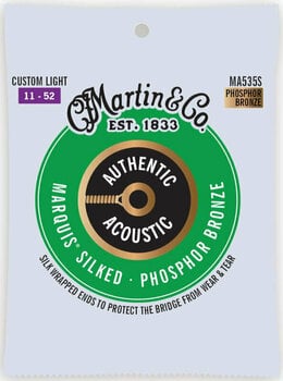 Struny do gitary akustycznej Martin MA535S Authentic Marquis - 1