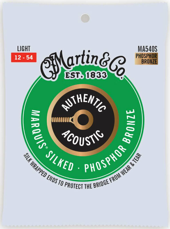 Cordes de guitares acoustiques Martin MA540S Authentic Marquis