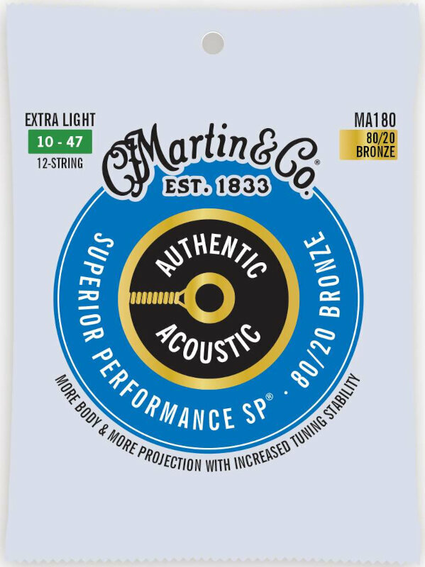 Cordas de guitarra Martin MA180 Authentic SP