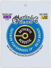 Guitar strings Martin MA175PK3 Authentic SP Guitar strings