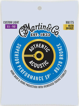 Snaren voor akoestische gitaar Martin MA175 Authentic SP - 1