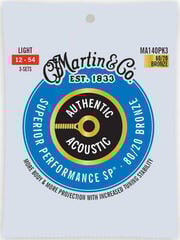 Guitar strings Martin MA140PK3 Authentic SP Guitar strings