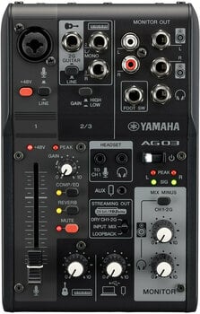 Mesa de mistura Yamaha AG03 MK2 BK - 1