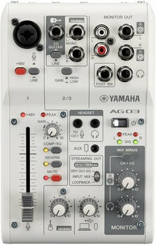 Table de mixage analogique Yamaha AG03 MK2 WH - 1