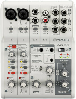 Analógový mixpult Yamaha AG06 MK2 WH - 1