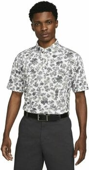 Chemise polo Nike Dri-Fit Player Floral Mens Polo Shirt White/Brushed Silver 2XL