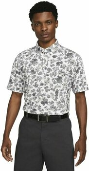 Chemise polo Nike Dri-Fit Player Floral Mens Polo Shirt White/Brushed Silver 3XL