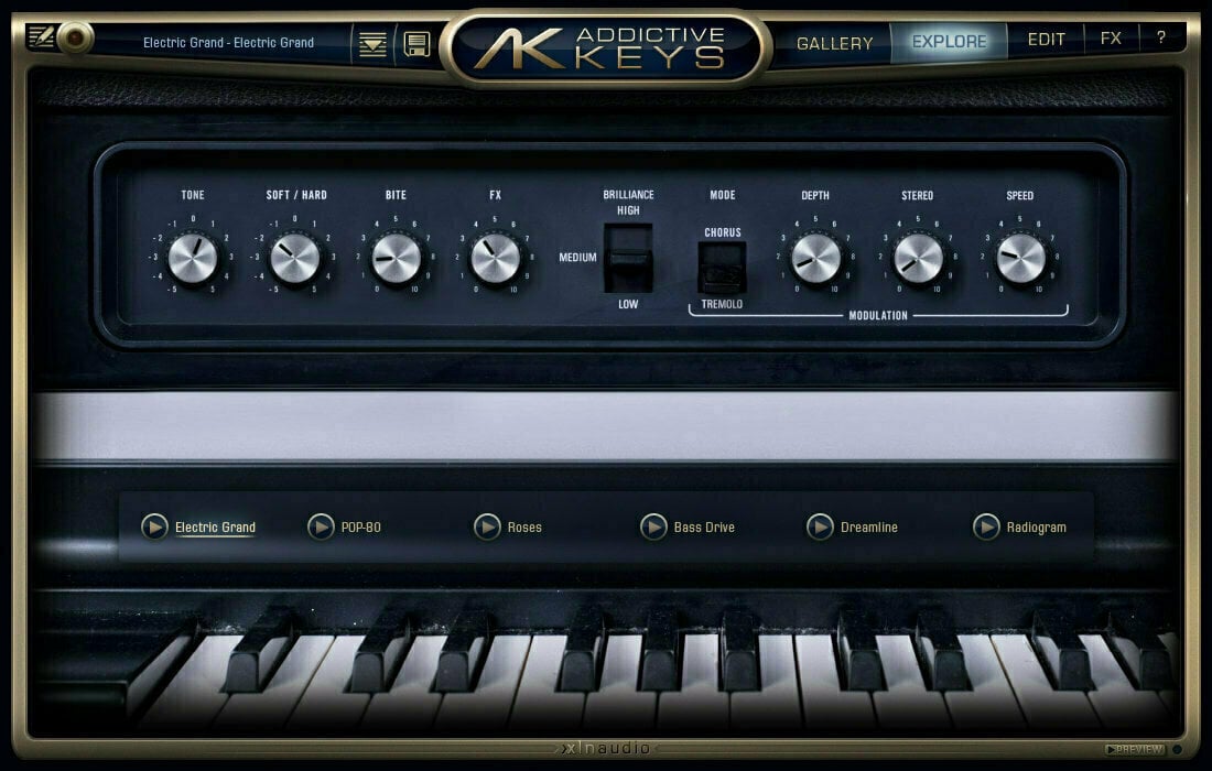 Opdateringer og opgraderinger XLN Audio AK: Electric Grand (Digitalt produkt)