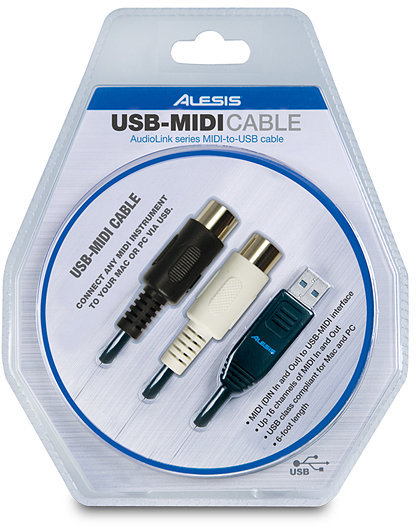 Interface áudio USB Alesis USB Midi Cable