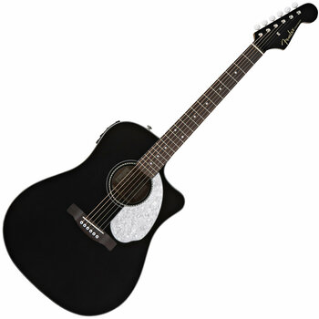 Dreadnought elektro-akoestische gitaar Fender Sonoran SCE Black - 1