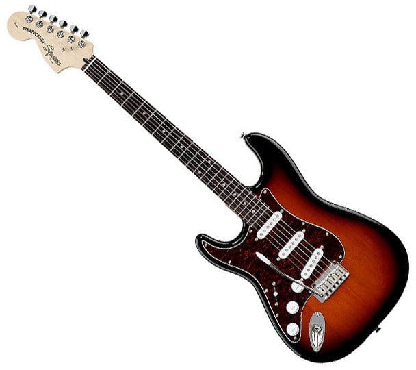 Left-Handed Electric Guitar Fender Squier Standard Stratocaster LH RW Antique Burst