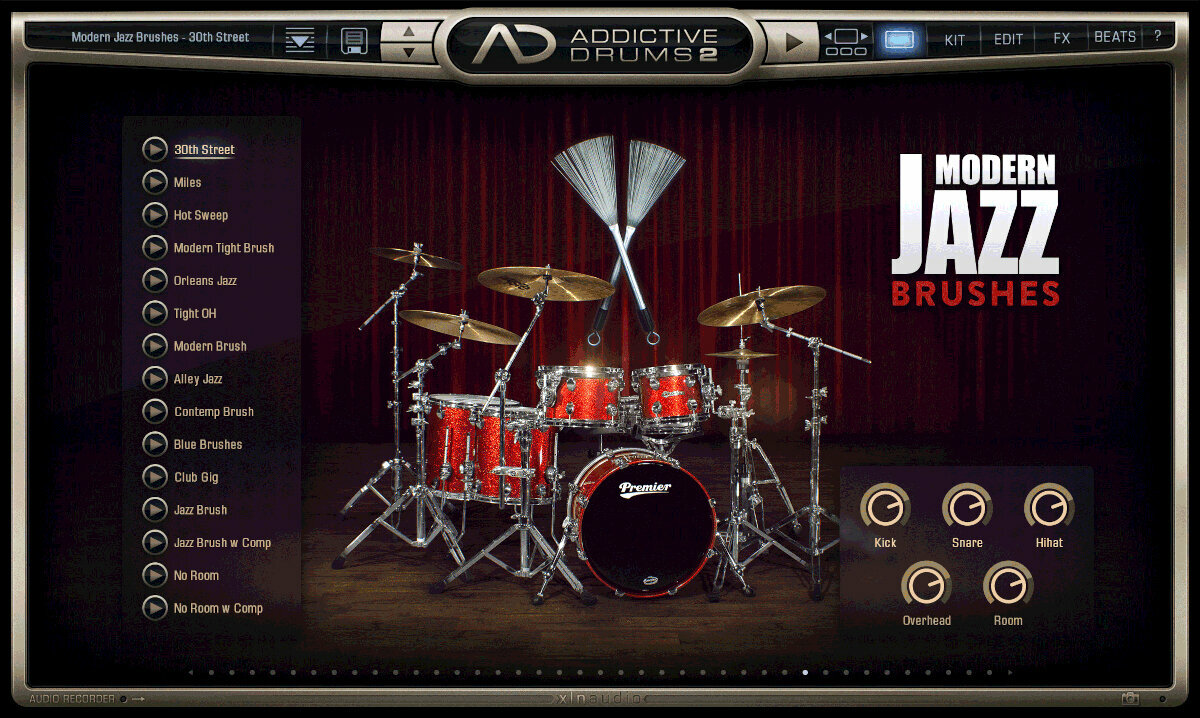 Opdateringer og opgraderinger XLN Audio AD2: Modern Jazz Brushes (Digitalt produkt)