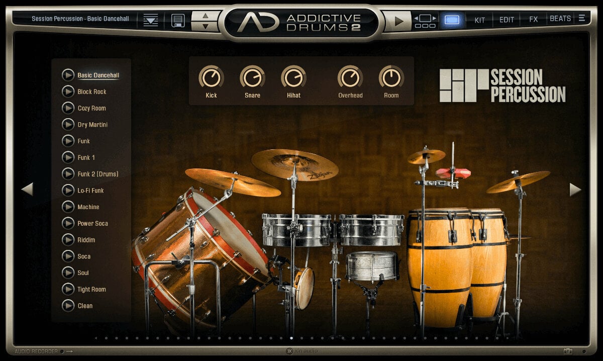 Updates & Upgrades XLN Audio AD2: Session Percussion (Digitales Produkt)