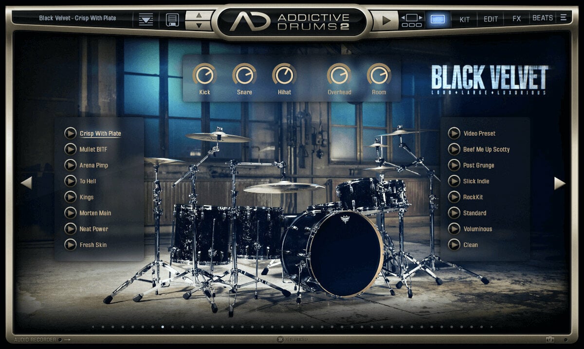 Музикални инструменти > Студио > Студио софтуер > Студио софтуер – Веднага изтегли > Актуализации и надстройки XLN Audio AD2: Black Velvet (Дигитален продукт)