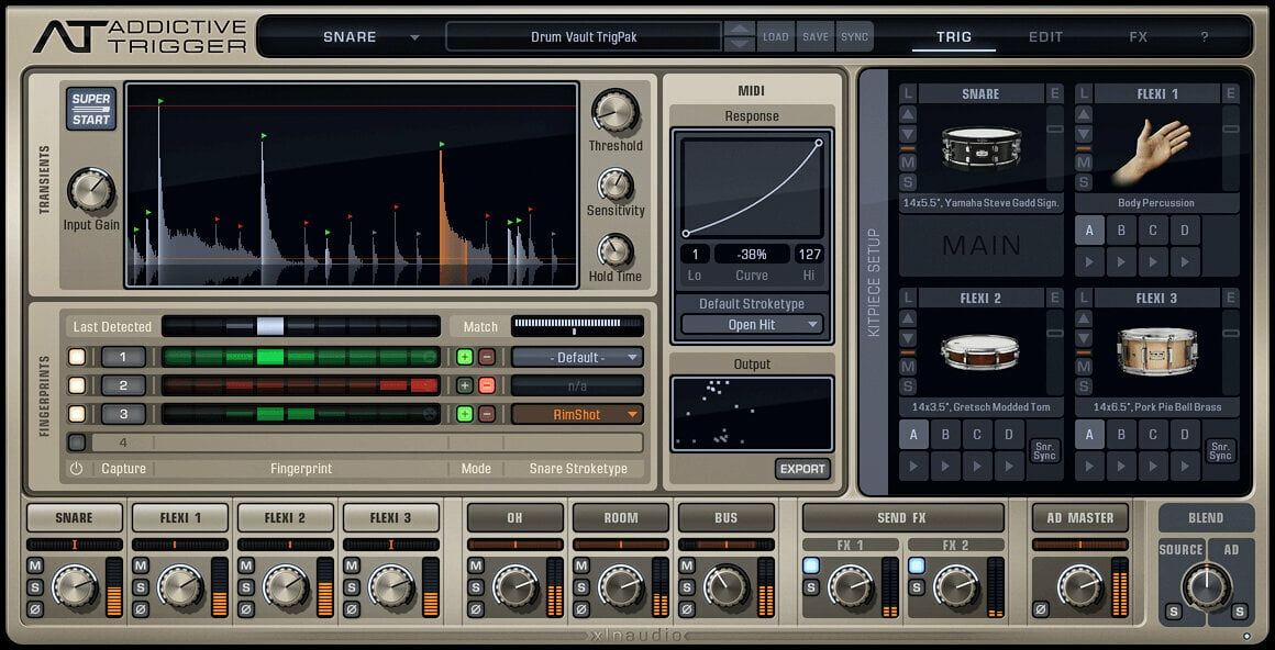 Mise à jour et mise à niveau XLN Audio Trigger: Drum Vault Exp. (Produit numérique)
