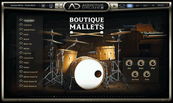 Ъпдейти & ъпгрейди XLN Audio AD2: Boutique Mallets (Дигитален продукт) - 1