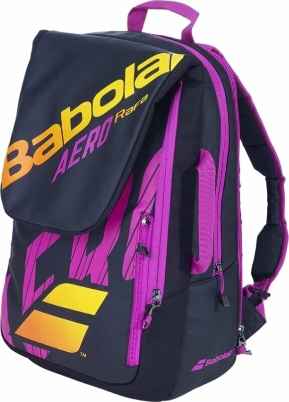 Borsa da tennis Babolat Pure Aero Rafa Backpack 2 Black/Orange/Purple Borsa da tennis