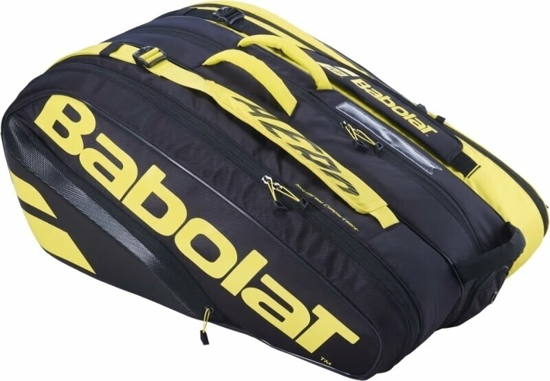 Tenisz táska Babolat Pure Aero RH X 12 Black/Yellow Tenisz táska